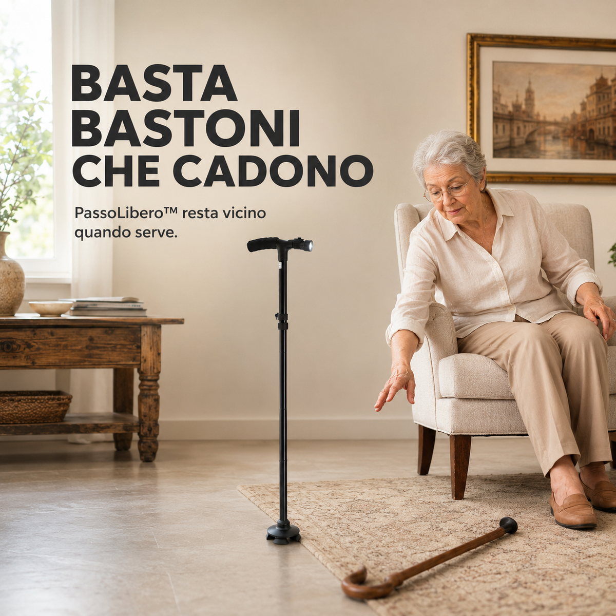 PassoLibero™ – Bastone Pieghevole Autoportante