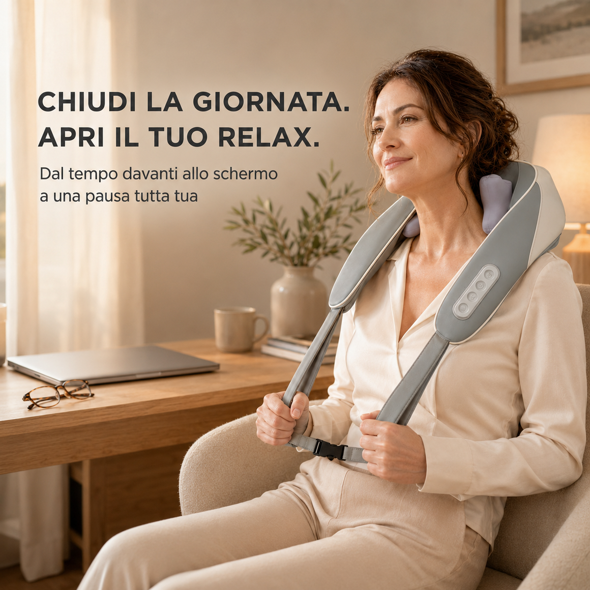 CerviZen™ 4D – Massaggiatore per Collo, Spalle e Zona Lombare