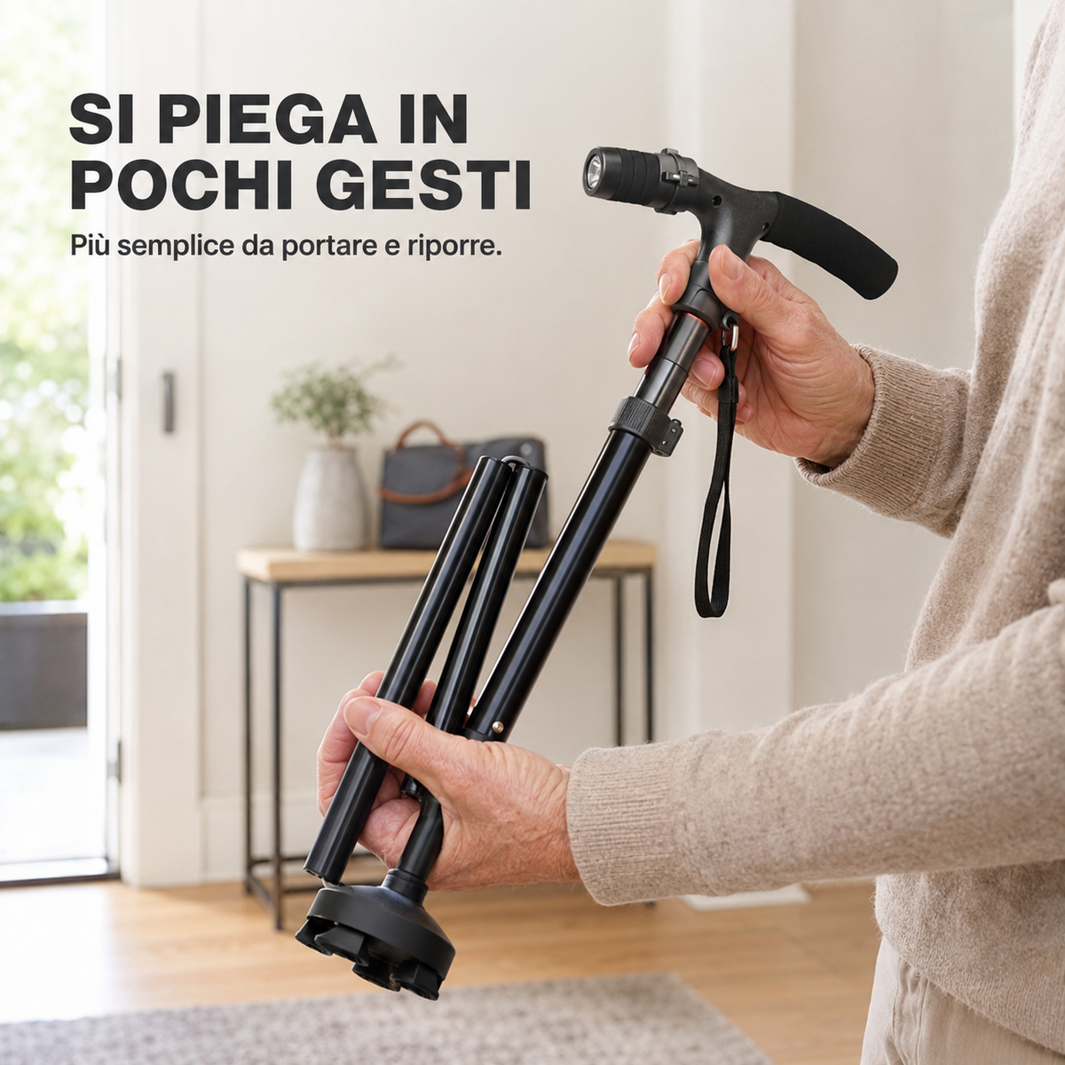 PassoLibero™ – Bastone Pieghevole Autoportante