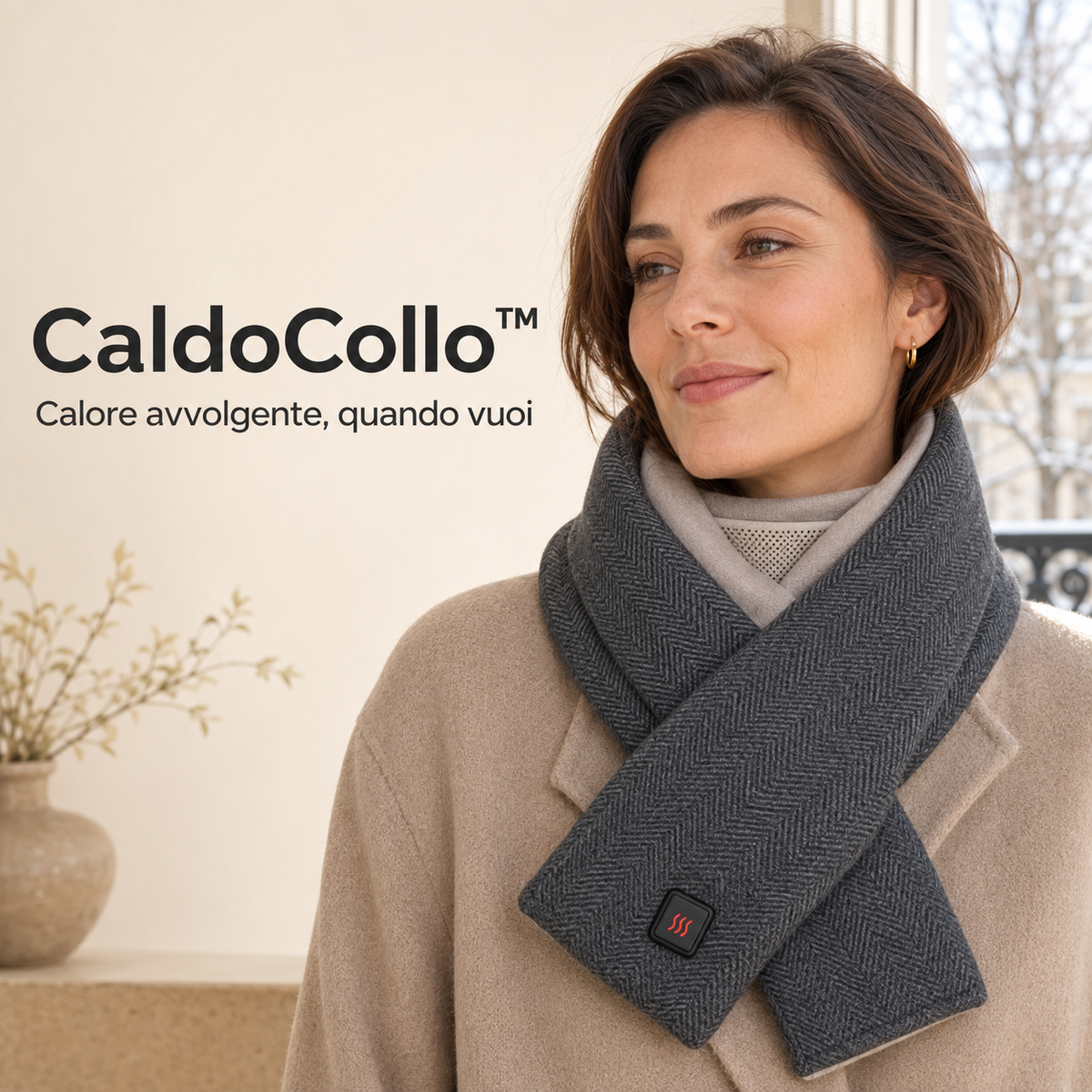 CaldoCollo™ – Sciarpa riscaldata ricaricabile